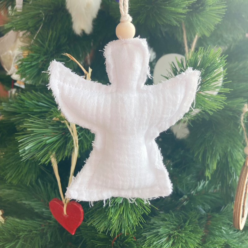 Décoration de Noël personnalisée - Ange blanc
