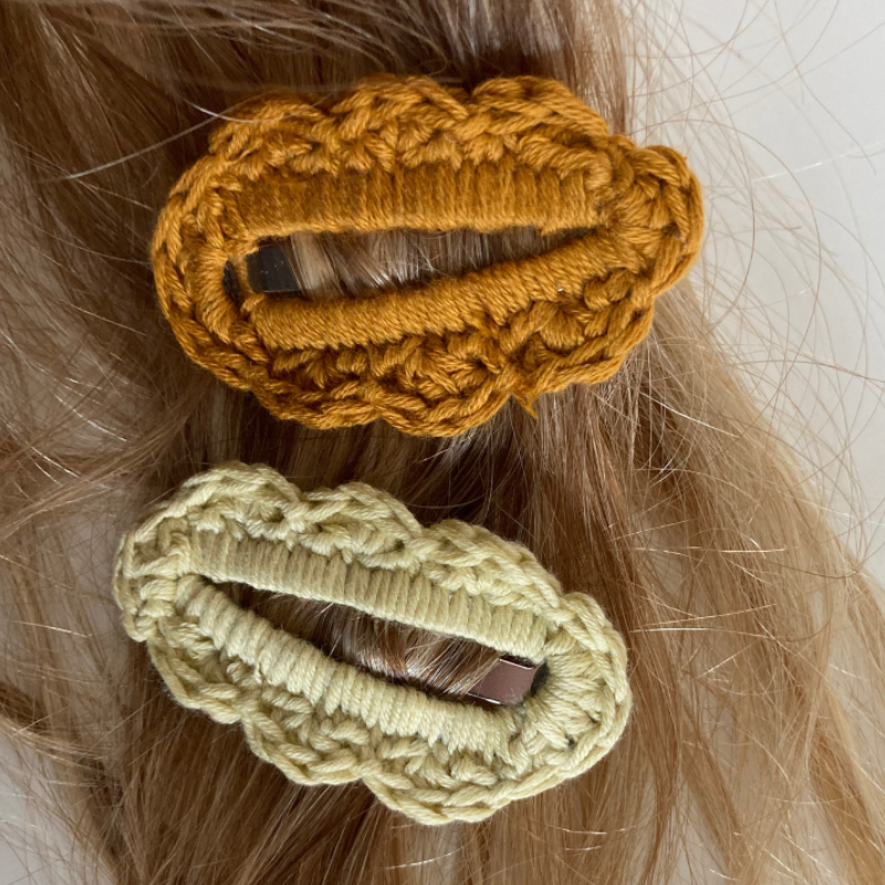 Barrette Bernadette - Jaune blé