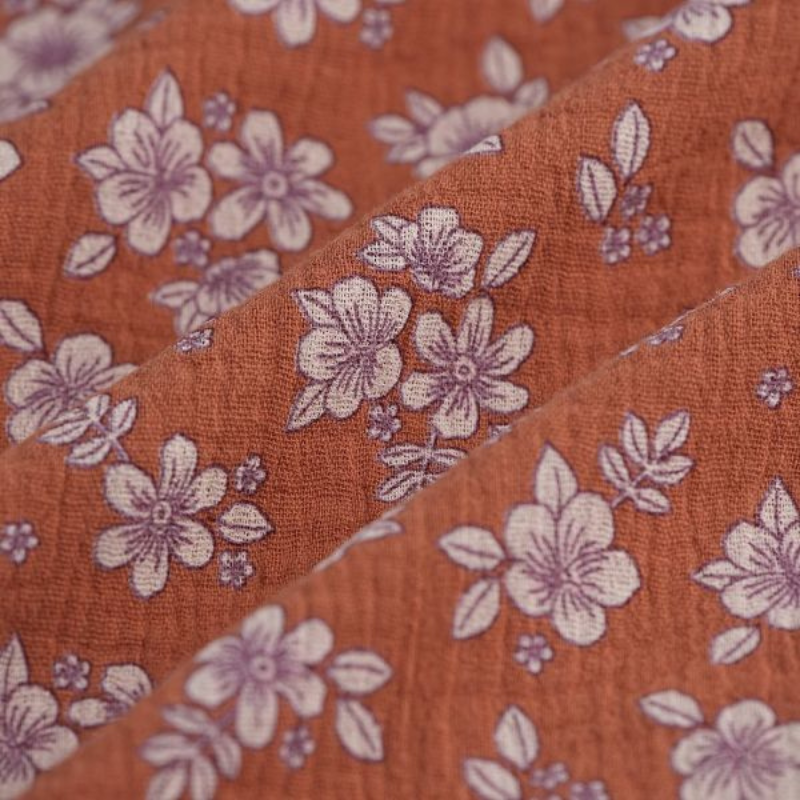 Panier et Semainier de Cotons Lavables - Terracota fleuri