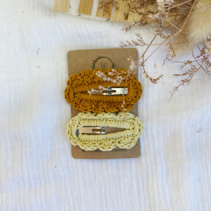 Barrette Bernadette - Jaune blé