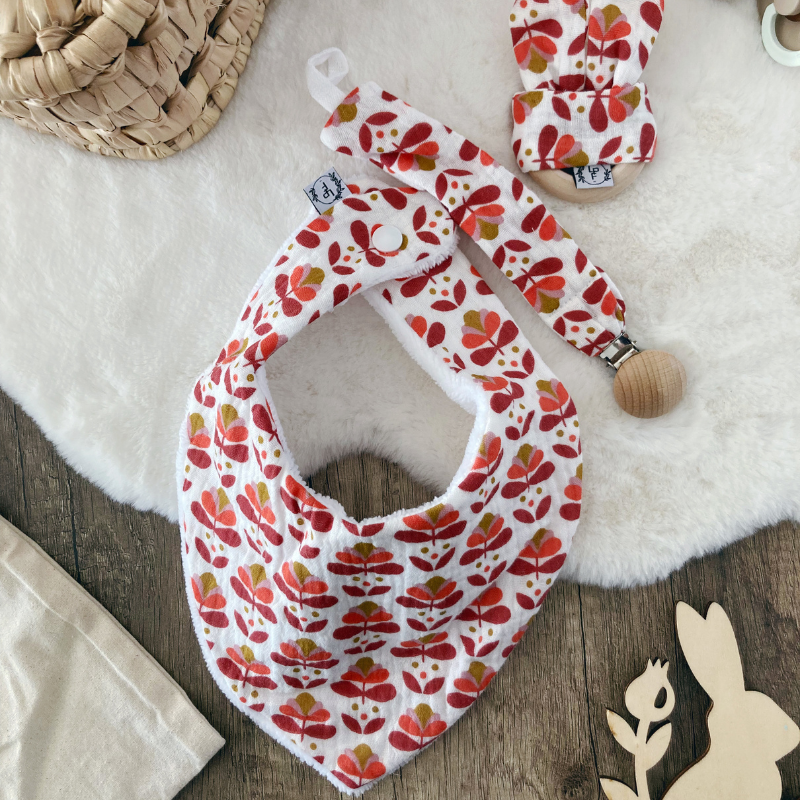Coffret de naissance - Ecru fleur Martha ocre