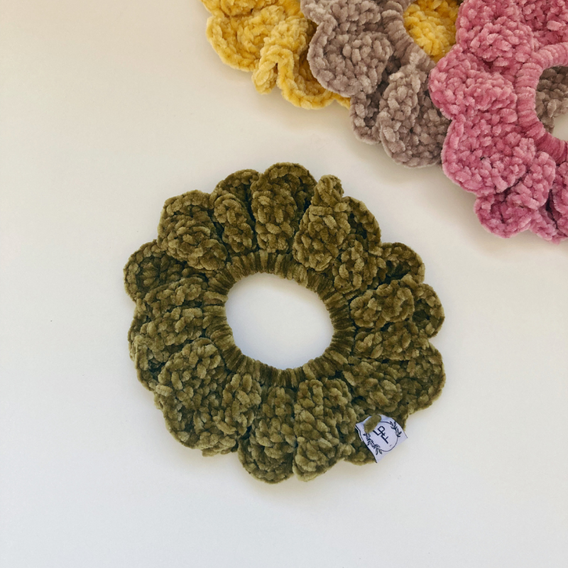 Chouchou Crochet doudou - Kaki