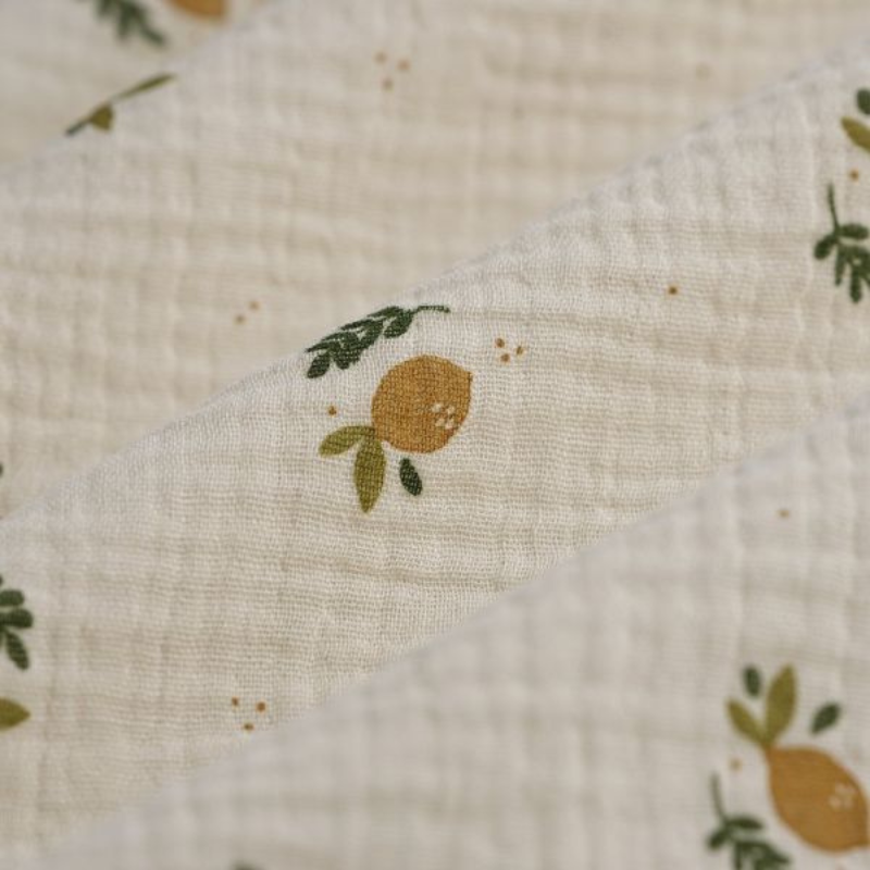 Doudou Lion - Écrue avec citrons