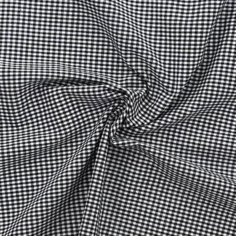 Semainier de cotons lavables - Vichy noir