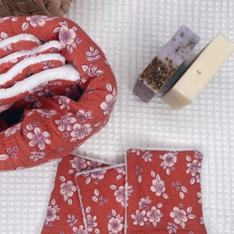 Panier et Semainier de Cotons Lavables - SUR COMMANDE