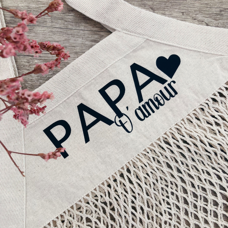 Sac filet - Papa d'amour