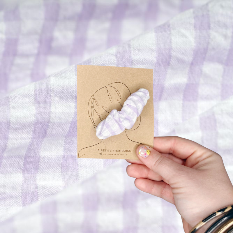 Pince Scrunchy - Vichy mauves
