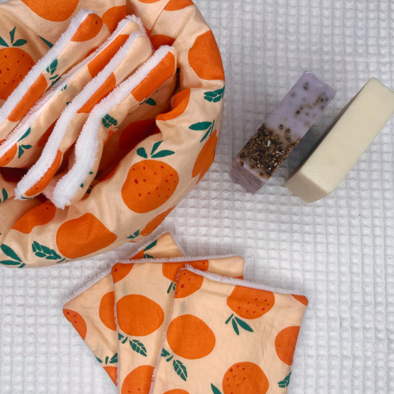 Panier et Semainier de Cotons Lavables - SUR COMMANDE