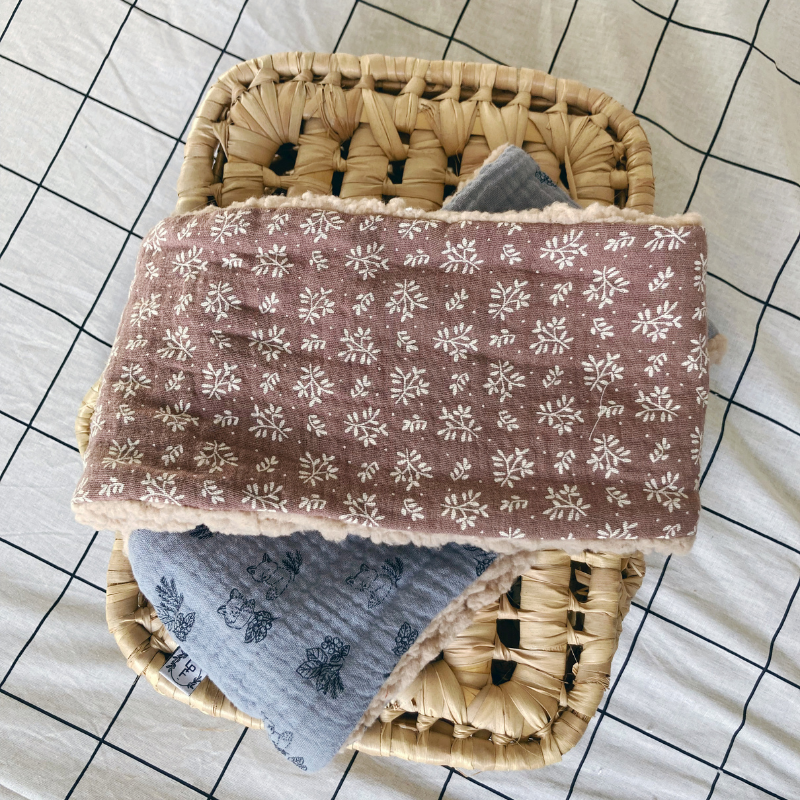 Tour de cou - Bleu jean motif renard