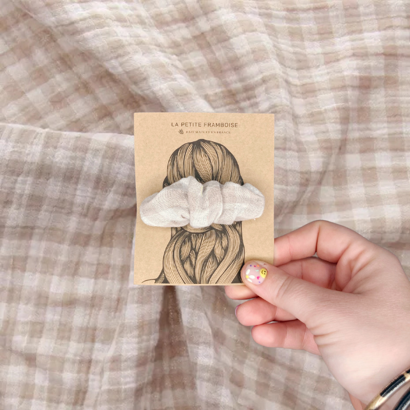 Pince Scrunchy - Vichy Beige
