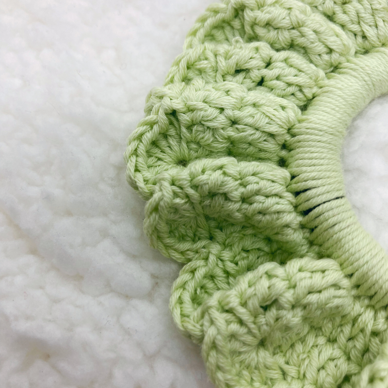 Chouchou Crochet - Vert pomme