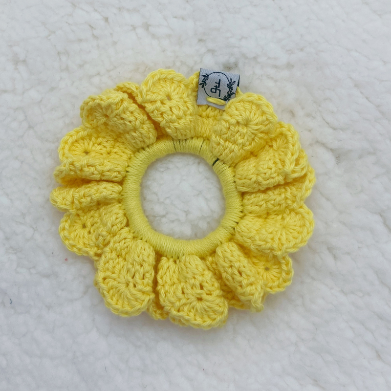 Chouchou Crochet - Jaune