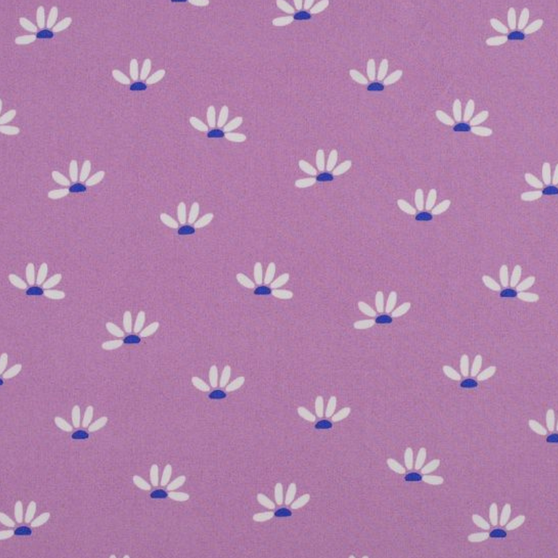 Pince Scrunchy - Violet et demi marguerite