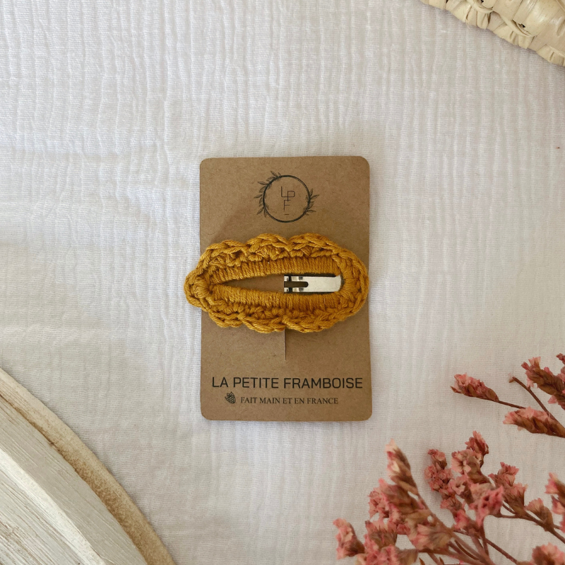Barrette Bernadette - Jaune moutarde