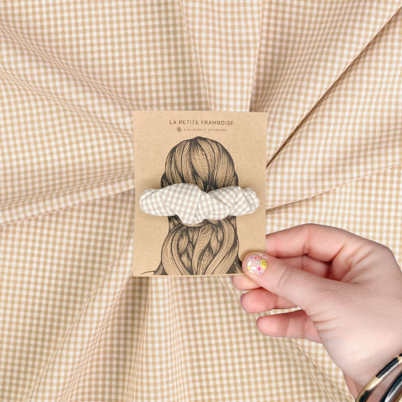 Pince Scrunchy - Vichy beige