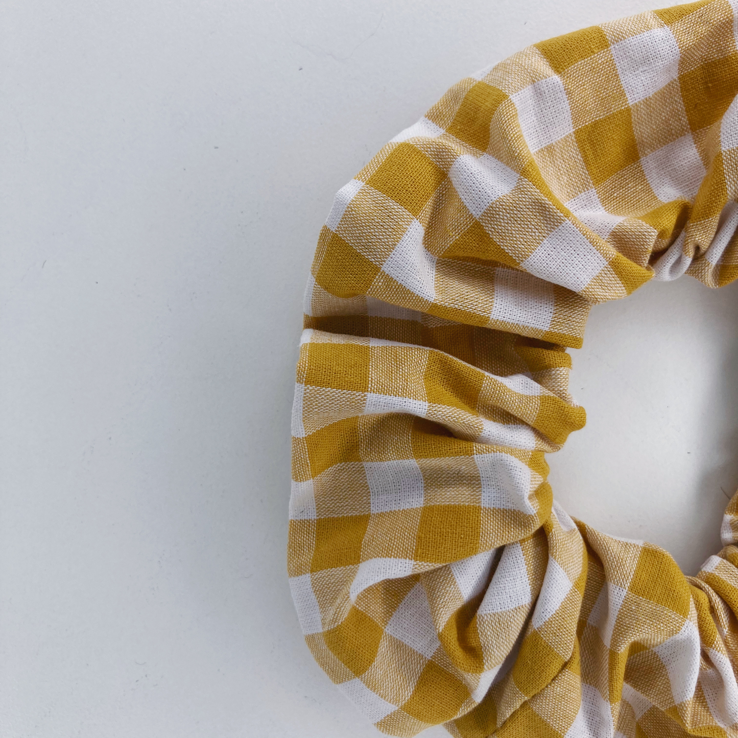 Chouchou Tissu - Vichy jaune