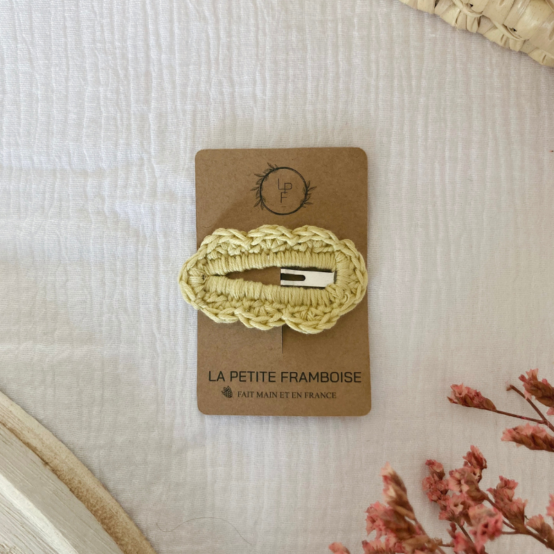 Barrette Bernadette - Jaune blé