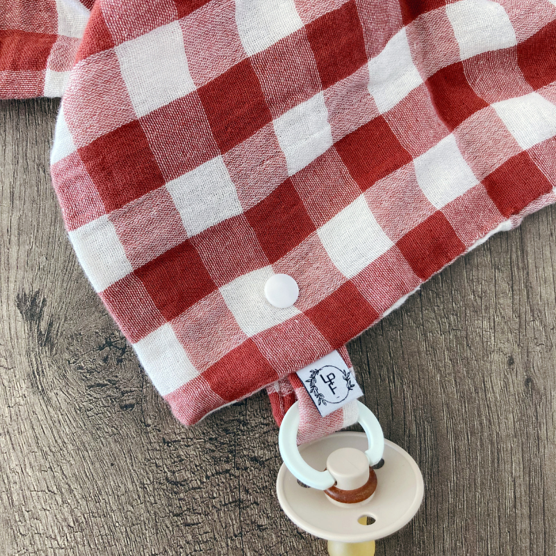 Doudou Chat - Vichy brique