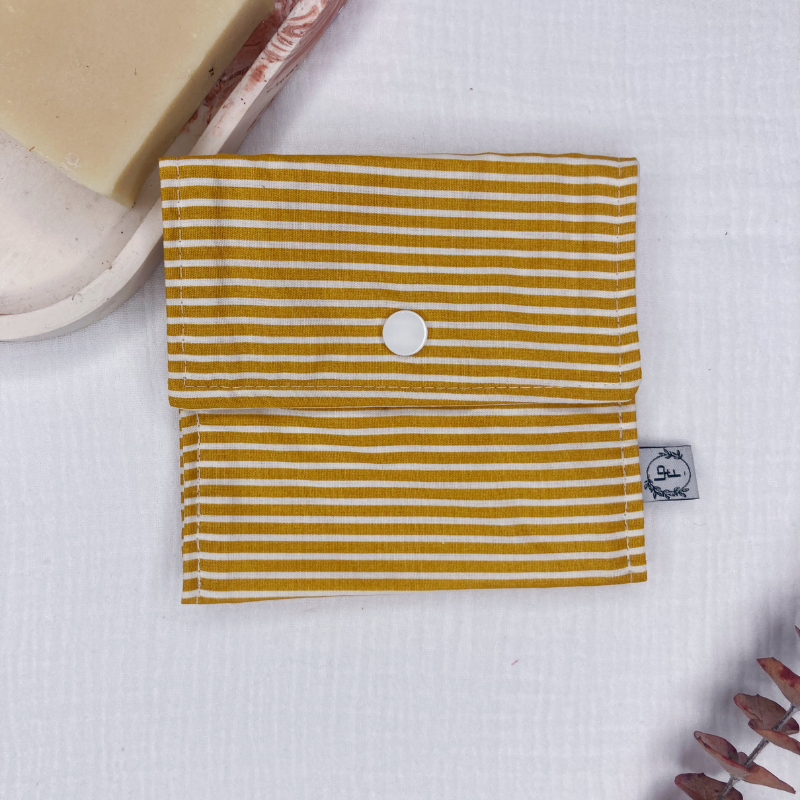 Pochette à Savon Imperméable – Jaune rayé