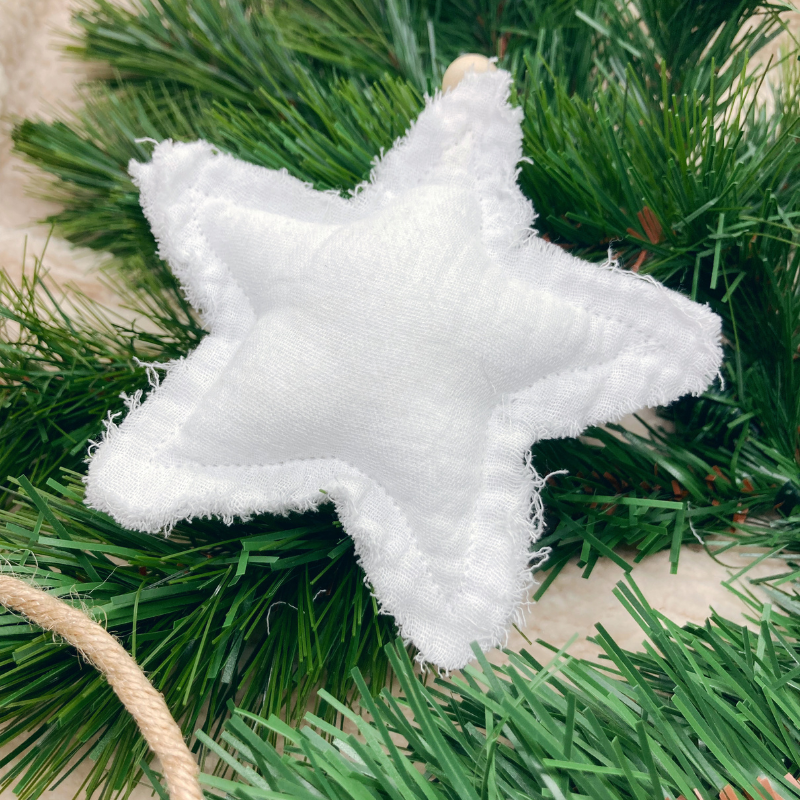 Décoration de Noël personnalisée - Étoile blanche