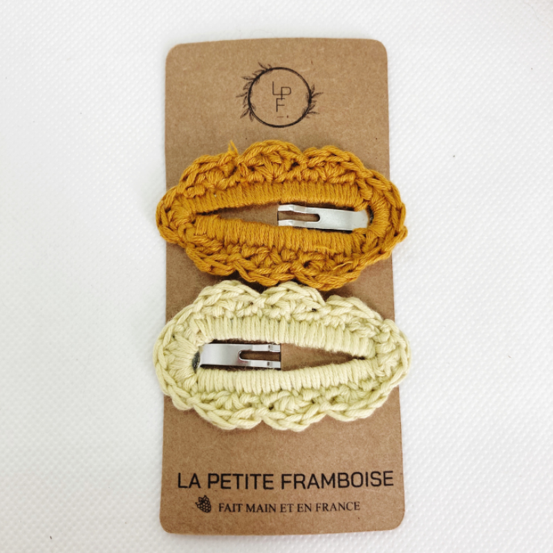 Barrette Bernadette - Jaune blé