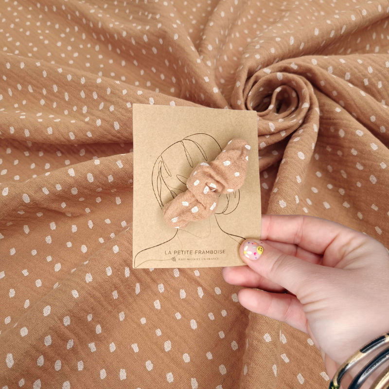 Pince Scrunchy - Camel motif Faon