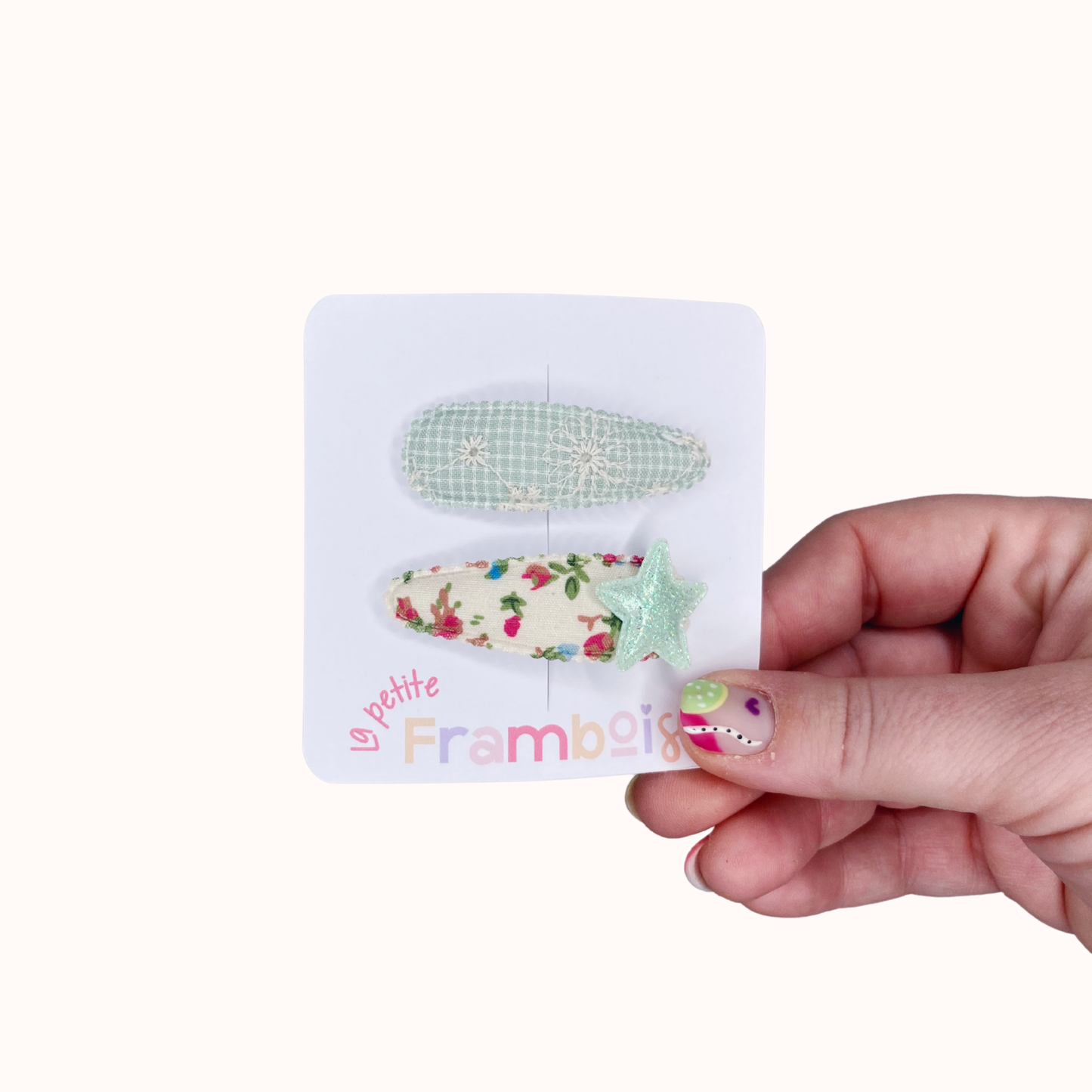 Lot de 2 Pinces Clip en Tissu – #37