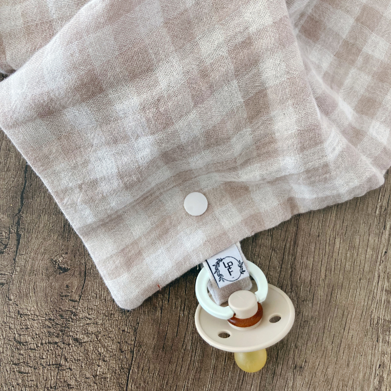 Doudou Ours - Vichy beige