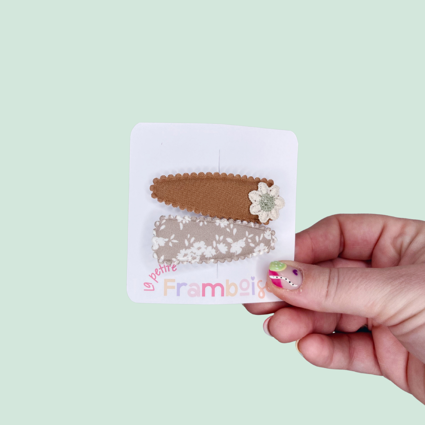 Lot de 2 Pinces Clip en Tissu – #33