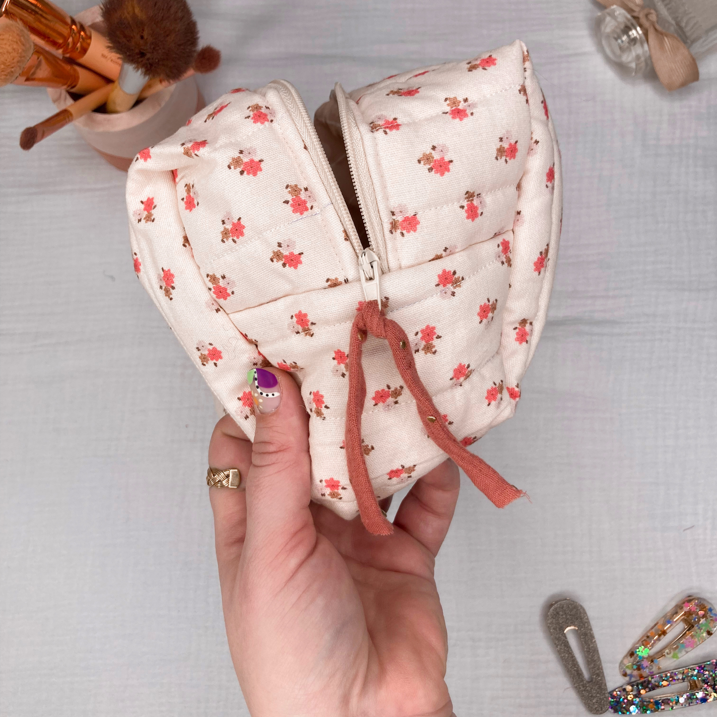 Trousse de toilette – Bohème Fleurie 🌸