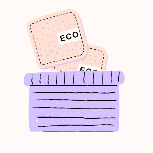Panier et Semainier de Cotons Lavables - SUR COMMANDE