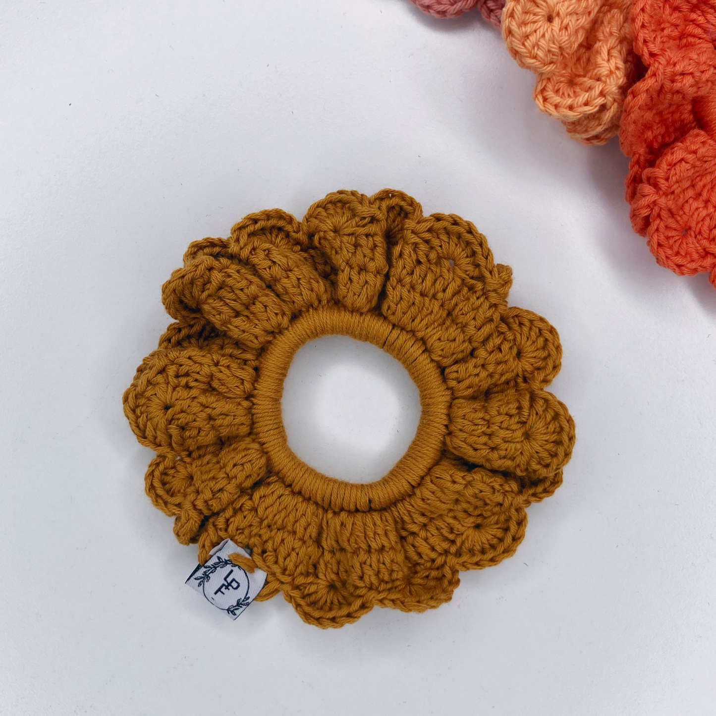 Chouchou Crochet - Jaune moutarde