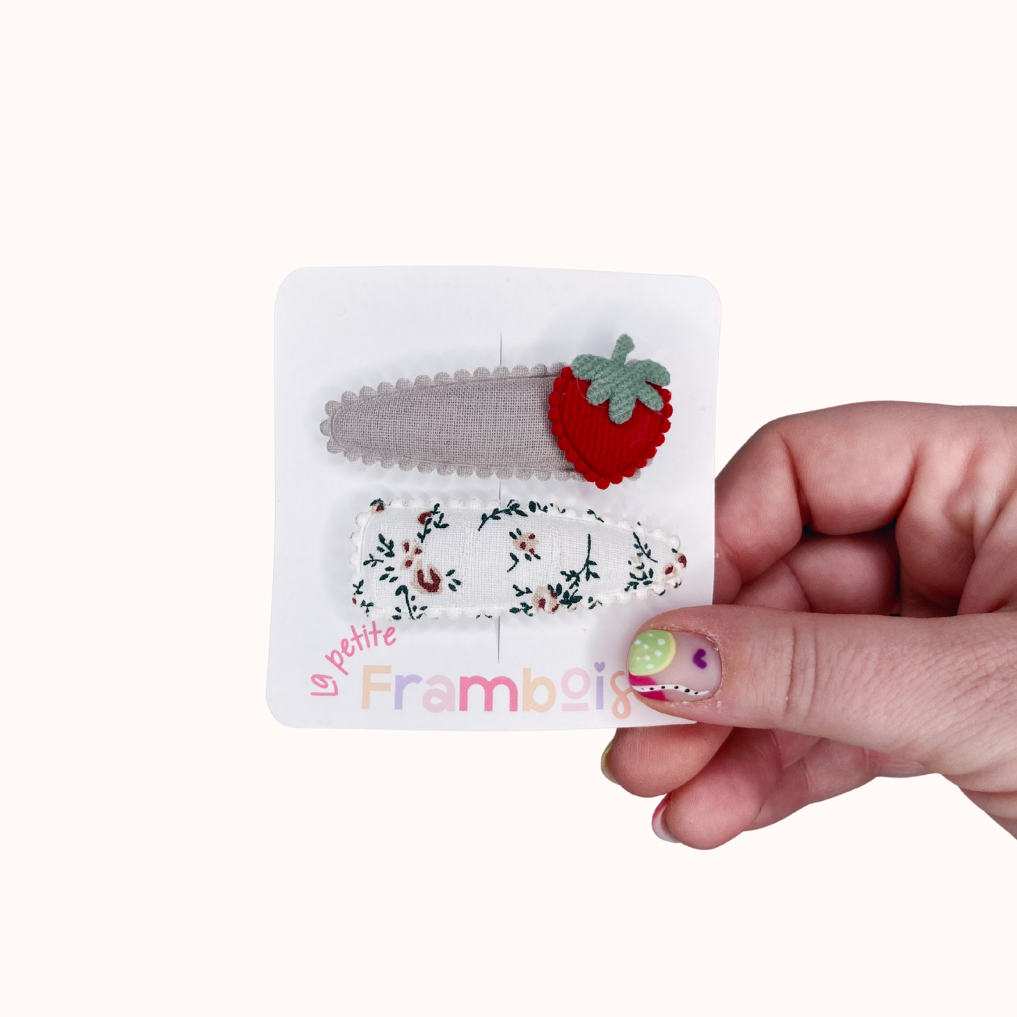 Lot de 2 Pinces Clip en Tissu – #6