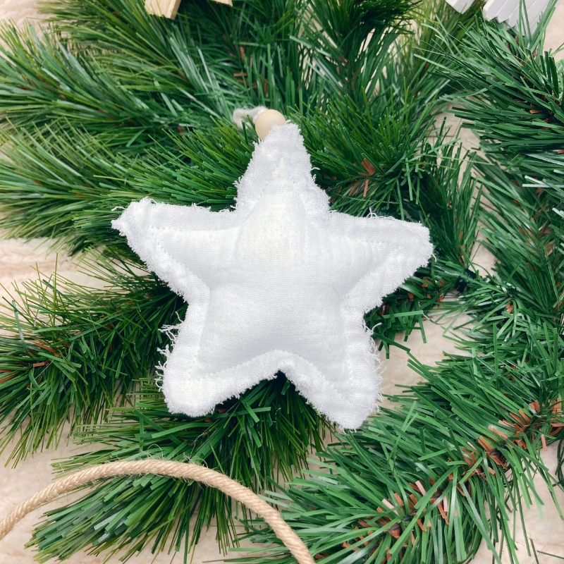 Décoration de Noël personnalisée - Étoile blanche