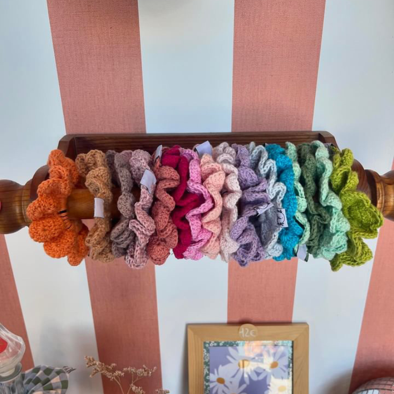 Chouchou Crochet - Jaune moutarde