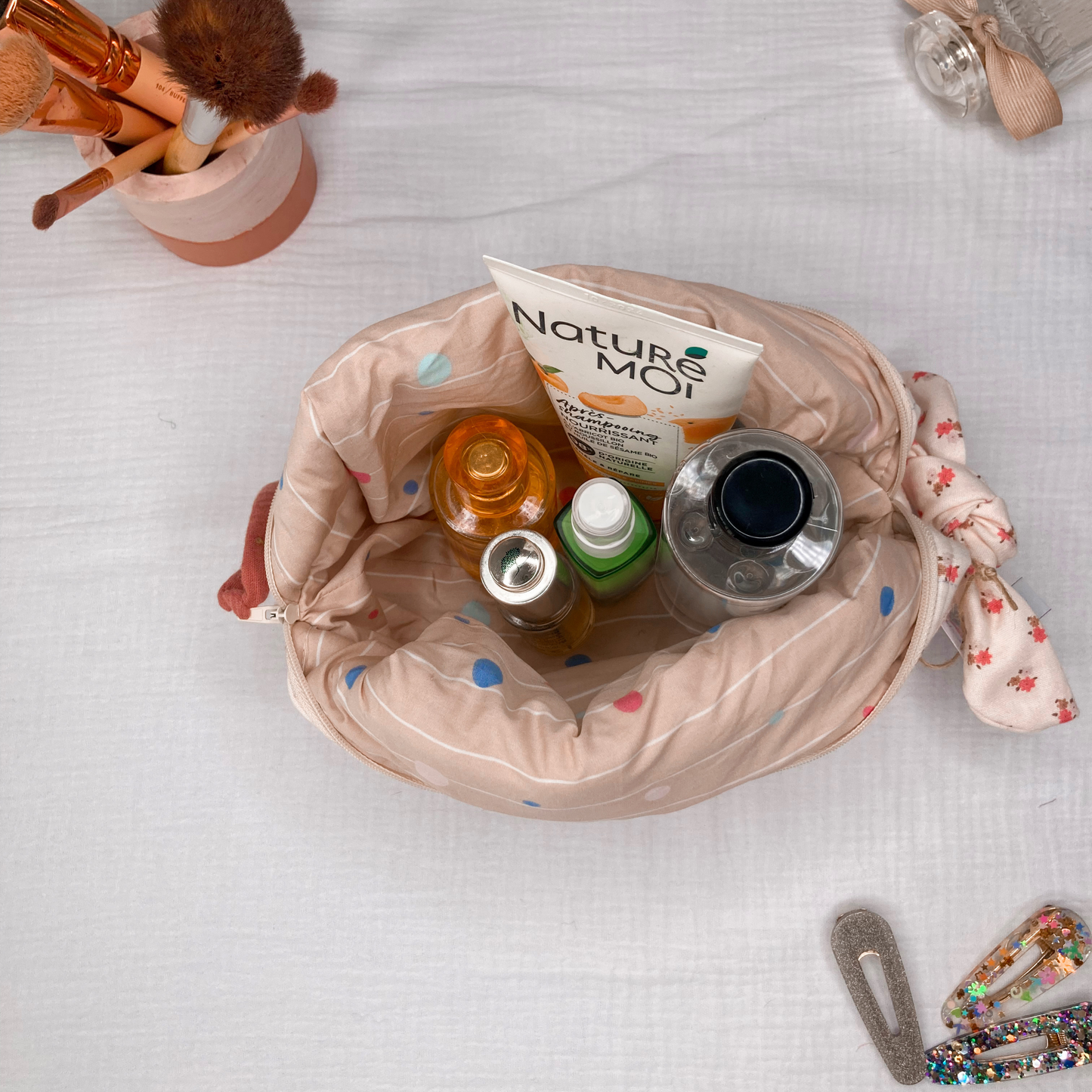 Trousse de toilette – Bohème Fleurie 🌸