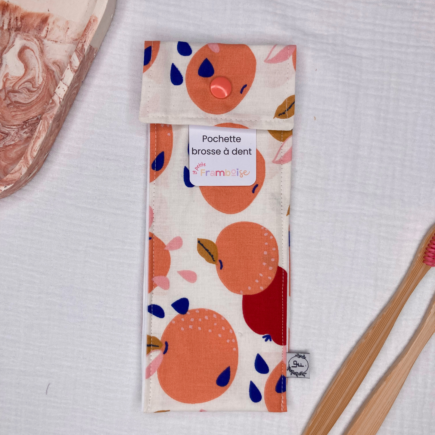 Pochette à Brosse à Dents Imperméable - Pêches et pommes