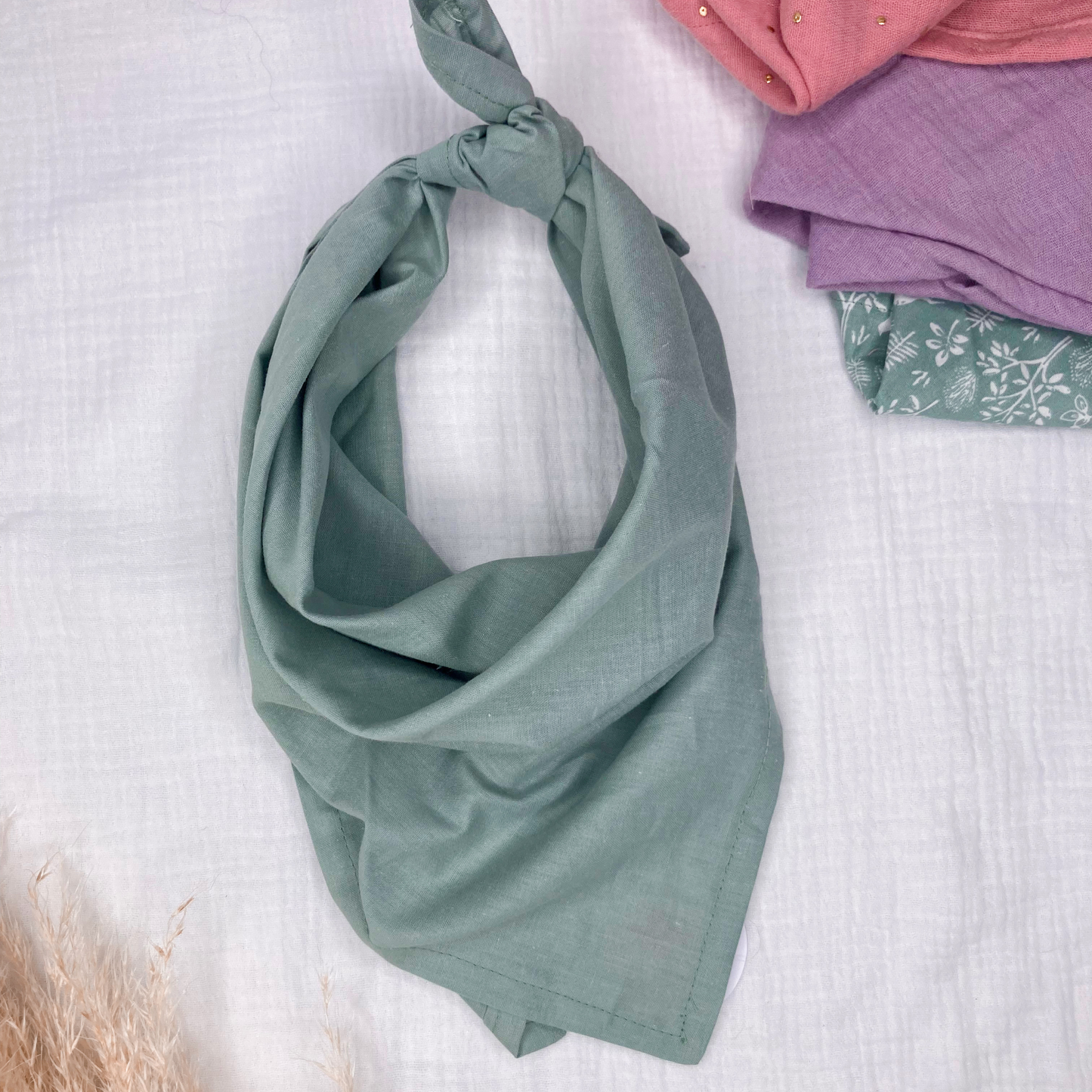 Bandana / Foulard enfant – Vert sauge