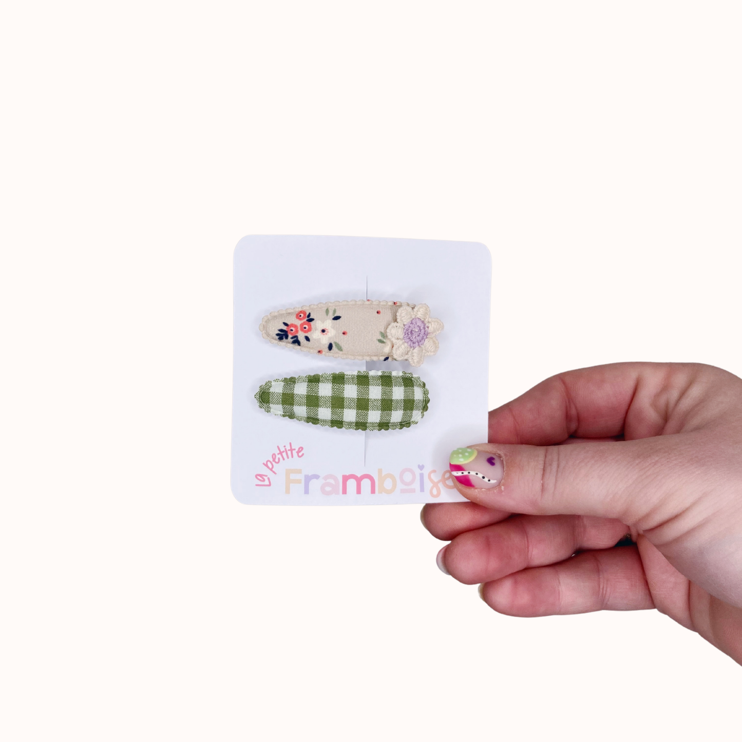 Lot de 2 Pinces Clip en Tissu – #51