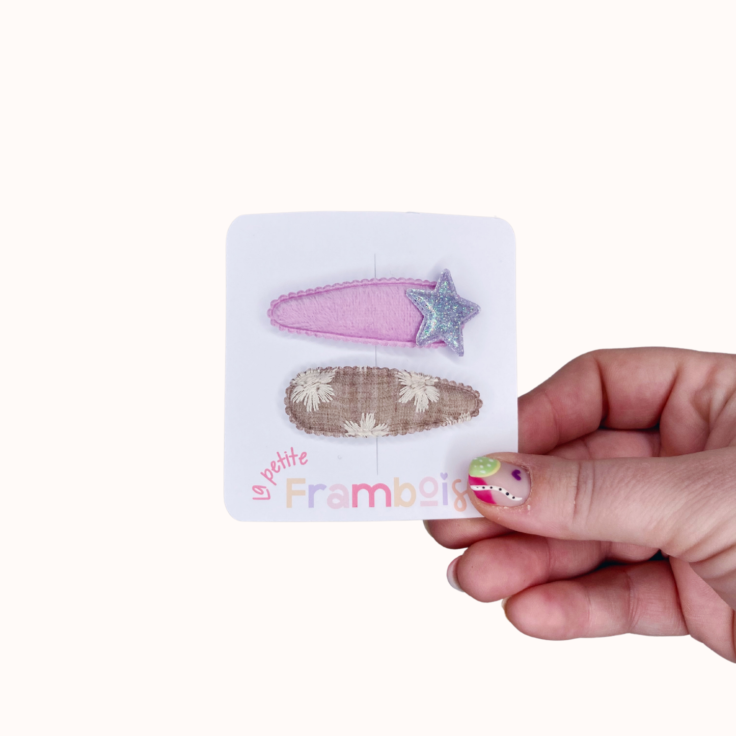 Lot de 2 Pinces Clip en Tissu – #7