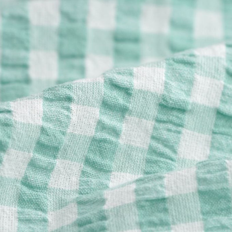Chouchou Tissu - Vichy turquoise