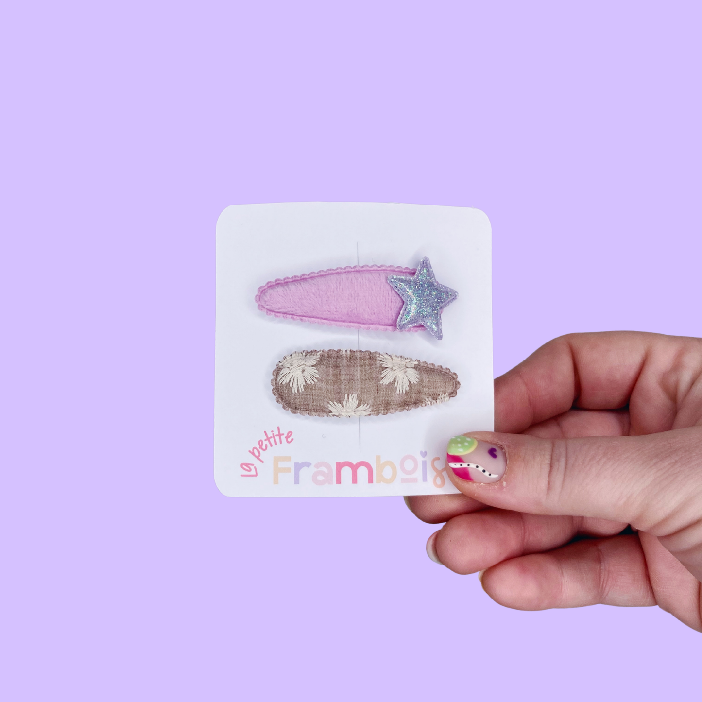 Lot de 2 Pinces Clip en Tissu – #7