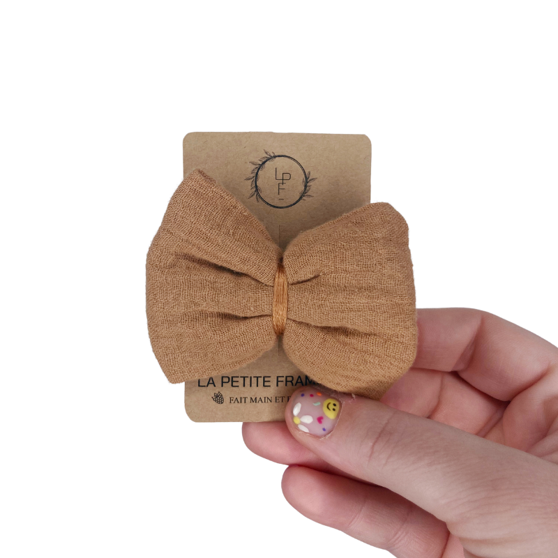 Barrette Nœud - Camel