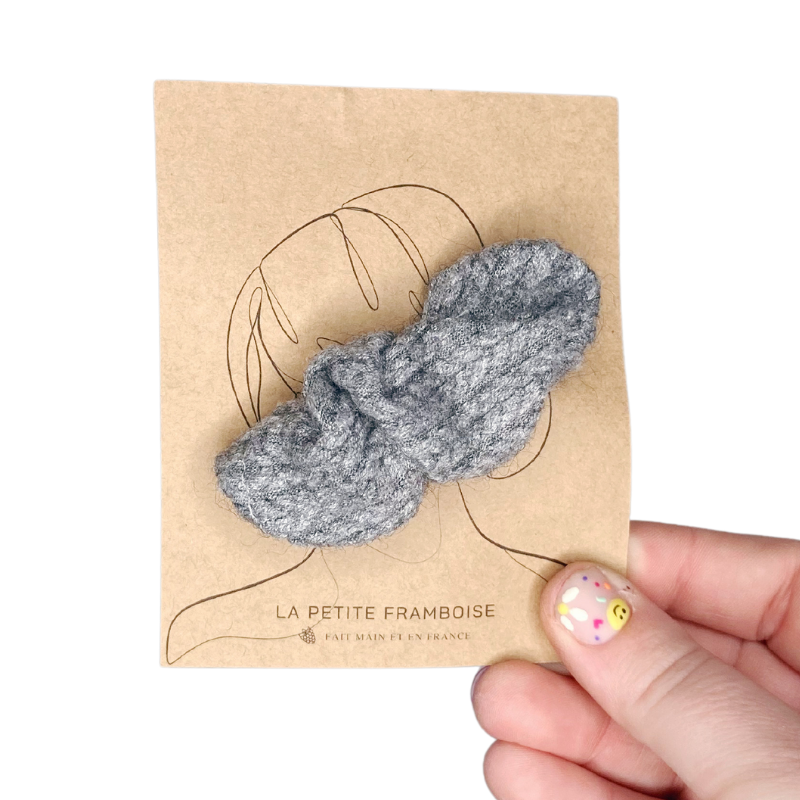Pince Scrunchy - Lainage Gris