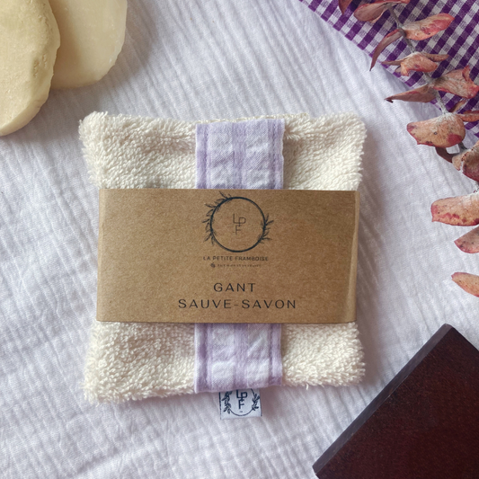 Gant Sauve-Savon Multi-Usages - Vichy mauve