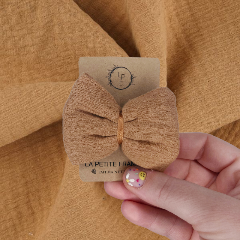Barrette Nœud - Camel
