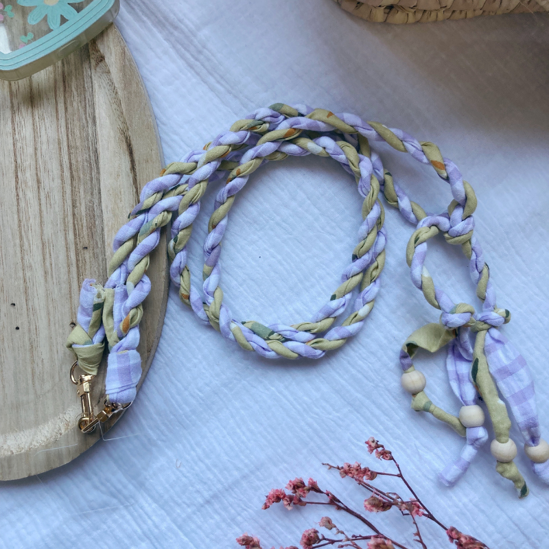 Tresse Téléphone - Mauve/Pistache