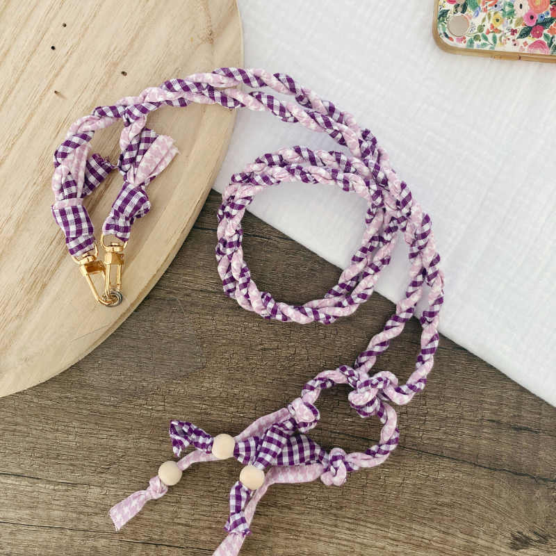 Tresse Téléphone - Violet et rose