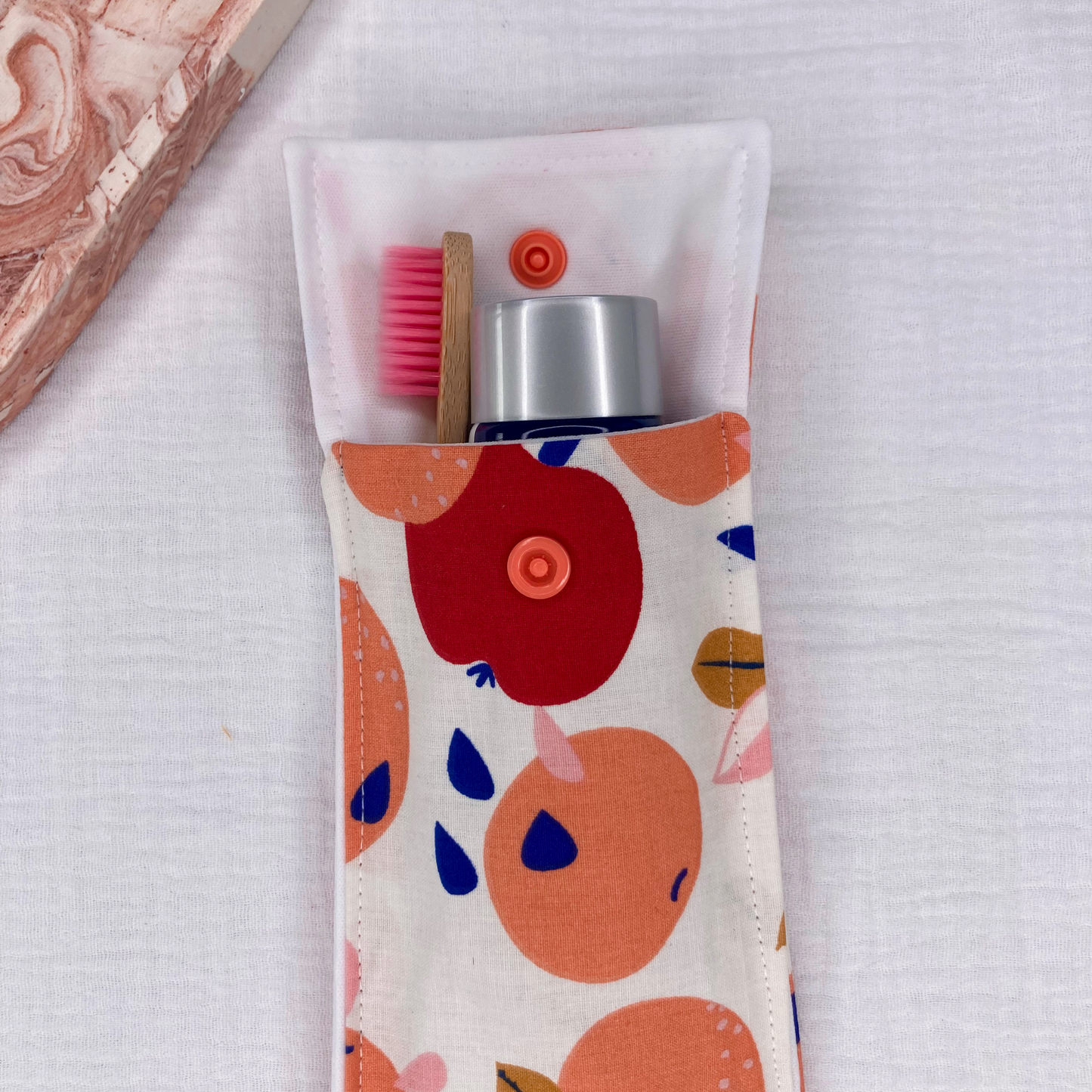 Pochette à Brosse à Dents Imperméable - Pêches et pommes