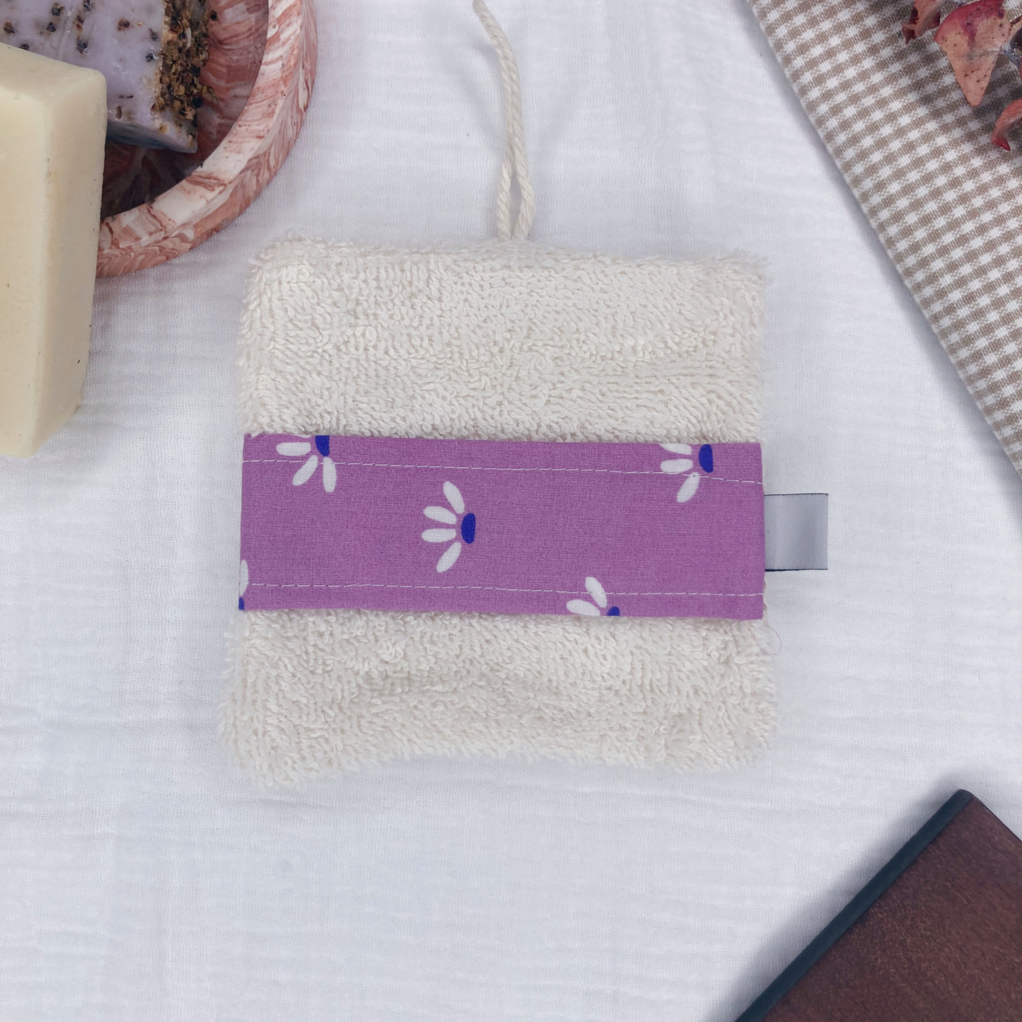 Gant Sauve-Savon Multi-Usages - Violet motif marguerite